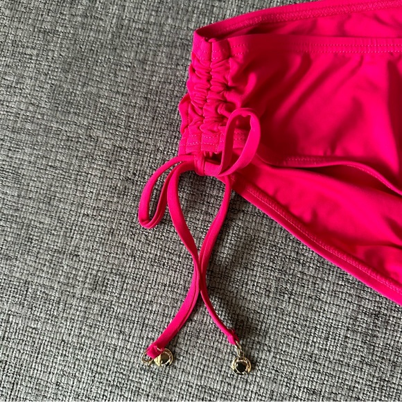 Women's Live In Color Side Tie Swim Bottom Color: Magenta - Picture 8 of 9